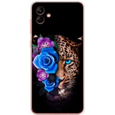 Чохол для Samsung Galaxy A04e (A042) MixCase Леопард у квітах