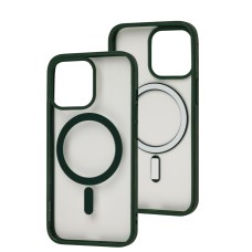 Чохол для iPhone 13 Pro Color MagSafe зелений