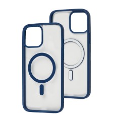 Чохол для iPhone 14 Color MagSafe синій