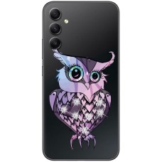 Чохол для Samsung Galaxy A14 Mixcase зі стразами сова