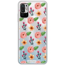 Чохол для Xiaomi Redmi Note 10 5G / Poco M3 Pro Mixcase квіти патерн троянди з жовтим