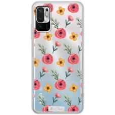 Чохол для Xiaomi Redmi Note 10 5G / Poco M3 Pro Mixcase квіти патерн троянди з жовтим
