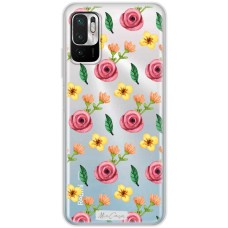 Чохол для Xiaomi Redmi Note 10 5G / Poco M3 Pro Mixcase квіти патерн троянди з жовтим