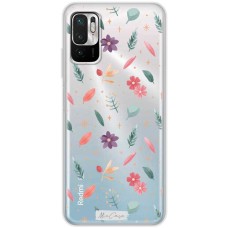Чохол для Xiaomi Redmi Note 10 5G / Poco M3 Pro Mixcase квіти фіолетові та рожеві кол