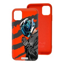 Чохол для iPhone 11 Mixcase з мікрофіброю червоний все буде добре