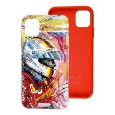 Чохол для iPhone 11 Mixcase з мікрофіброю червоний гонщик