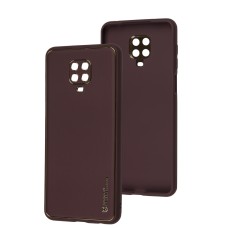 Чохол для Xiaomi Redmi Note 9s / 9 Pro Leather Xshield plum red