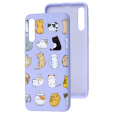 Чохол для Samsung Galaxy A50 / A50s / A30s Wave Fancy funny cats / light purple