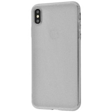 Чохол для iPhone Xs Max силікон із блискітками чорний