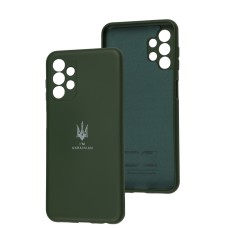 Чохол для Samsung Galaxy A13 (A135) Silicone Full Тризуб зелений