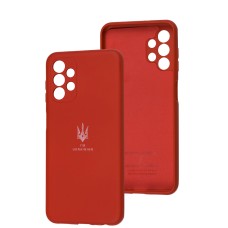 Чохол для Samsung Galaxy A13 (A135) Silicone Full Тризуб червоний