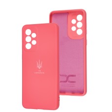 Чохол для Samsung Galaxy A33 5G Silicone Full Тризуб малиновий