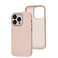 Чохол для iPhone 14 Pro Leather with MagSafe pink sand