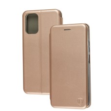 Чохол книжка Premium для Xiaomi Redmi Note 10/10s рожево-золотистий