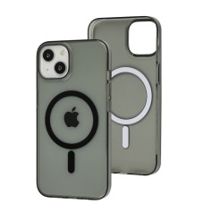 Чохол для iPhone 14 Clear color MagSafe black