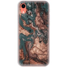 Чохол для iPhone Xr MixCase мармур темно-зелений