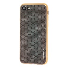 Чохол Remax для iPhone 7/8 Honey cell з окантовкою золотистий