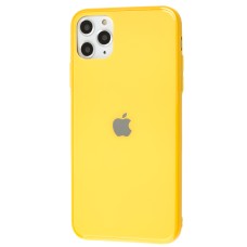 Чохол для iPhone 11 Pro Max New glass жовтий
