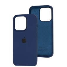 Чохол для iPhone 14 Pro Square Full silicone blue cobalt