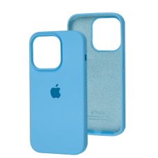 Чохол для iPhone 14 Pro Square Full silicone блакитний / blue
