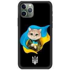 Чохол для iPhone 11 Pro MixCase патріотичні котик зелені очі