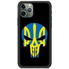 Чохол для iPhone 11 Pro Max MixCase патріотичні жовто-блакитний череп