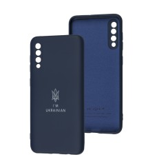 Чохол для Samsung Galaxy A50 / A50s / A30s Silicone Full Тризуб синій