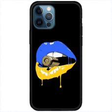 Чохол для iPhone 14 Pro MixCase патріотичні пуля губи