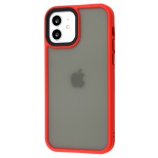 Чохол для iPhone 12 / 12 Pro Totu Shadow Matte Metal Buttons червоний