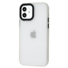 Чохол для iPhone 12 / 12 Pro Totu Shadow Matte Metal Buttons білий