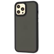 Чохол для iPhone 12 Max Tou Shadow Matte Metal Buttons чорний