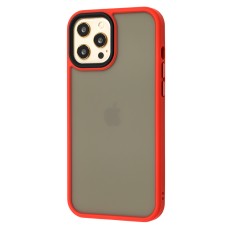 Чохол для iPhone 12 Max Tou Shadow Matte Metal Buttons червоний