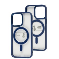 Чохол для iPhone 13 Pro Metal Bezel MagSafe синій