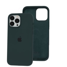 Чохол для iPhone 13 Pro Max Square Full silicone зелений / dark green