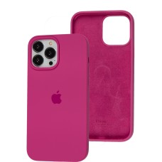 Чохол для iPhone 13 Pro Max Square Full silicone малиновий / dragon fruit