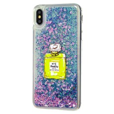 Чохол для iPhone Xs Max блискітки вода "духи №5"
