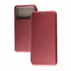 Чохол книжка Premium для Xiaomi Poco X6 Pro 5G / Redmi K70E 5G бордовий
