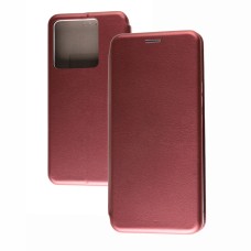 Чохол книжка Premium для Xiaomi Redmi Note 13 Pro 5G / Poco X6 бордовий