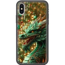 Чохол для iPhone X / Xs MixCase Новий рік green Dragon