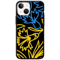 Чохол для iPhone 13 mini MixCase патріотичні синє-жовта лілія