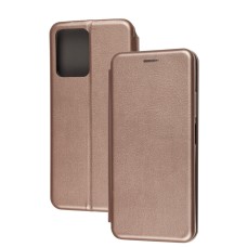 Чохол книжка Premium для Xiaomi Poco X5 / Note 12 5G рожево-золотистий