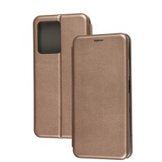 Чохол книжка Premium для Xiaomi Poco X5 Pro рожево-золотистий