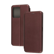 Чохол книжка Premium для Xiaomi Poco X5 Pro бордовий