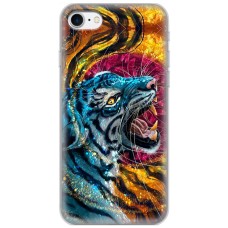 Чохол для iPhone 7 / 8 / SE MixCase звірі білий тигр у квітах