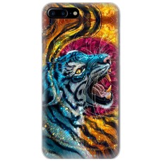 Чохол для iPhone 7 Plus / 8 Plus MixCase звірі білий тигр у квітах