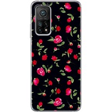 Чохол для Xiaomi Mi 10T / Mi 10T Pro MixCase квіти піони на чорному