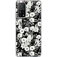 Чохол для Xiaomi Mi 10T / Mi 10T Pro MixCase квіти чорно-білі