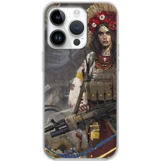 Чохол для iPhone 15 Pro MixCase патріотичні дівчина воїн