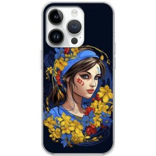 Чохол для iPhone 15 Pro MixCase патріотичні українка в квітах