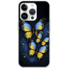 Чохол для iPhone 15 Pro MixCase патріотичні метелики